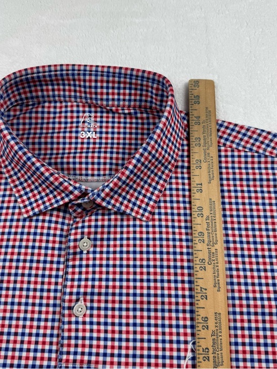 RHOBACK The patriot polo golf shirt men’s size 3XL Gingham check performance - Picture 10 of 12